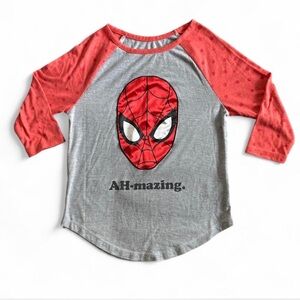 Marvel Red and Gray Spider-Man Kids Shirt
